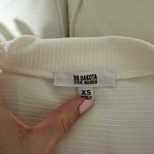 BB Dakota by Steve Madden White Knit Top